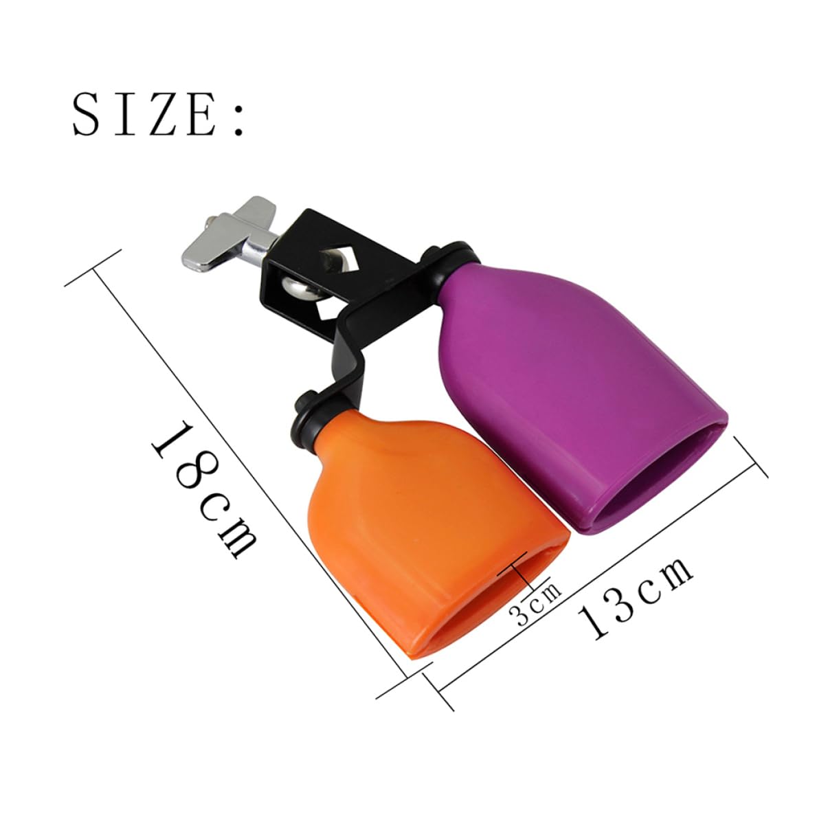 GOOHOCHY Dual Medium Size Wood Fish Bellows High Low Tone Block Drum Portable Boys and Girls Drum Set Bracket