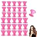 Produktbild Aufun Lockenwickler über Nacht 30 Stück Silikon Haar Locken ohne Hitze Machen, Magic Haarspulen Lockenwicklern für DIY Rollen Hair Styling Ideal als Geschenk, Rosa