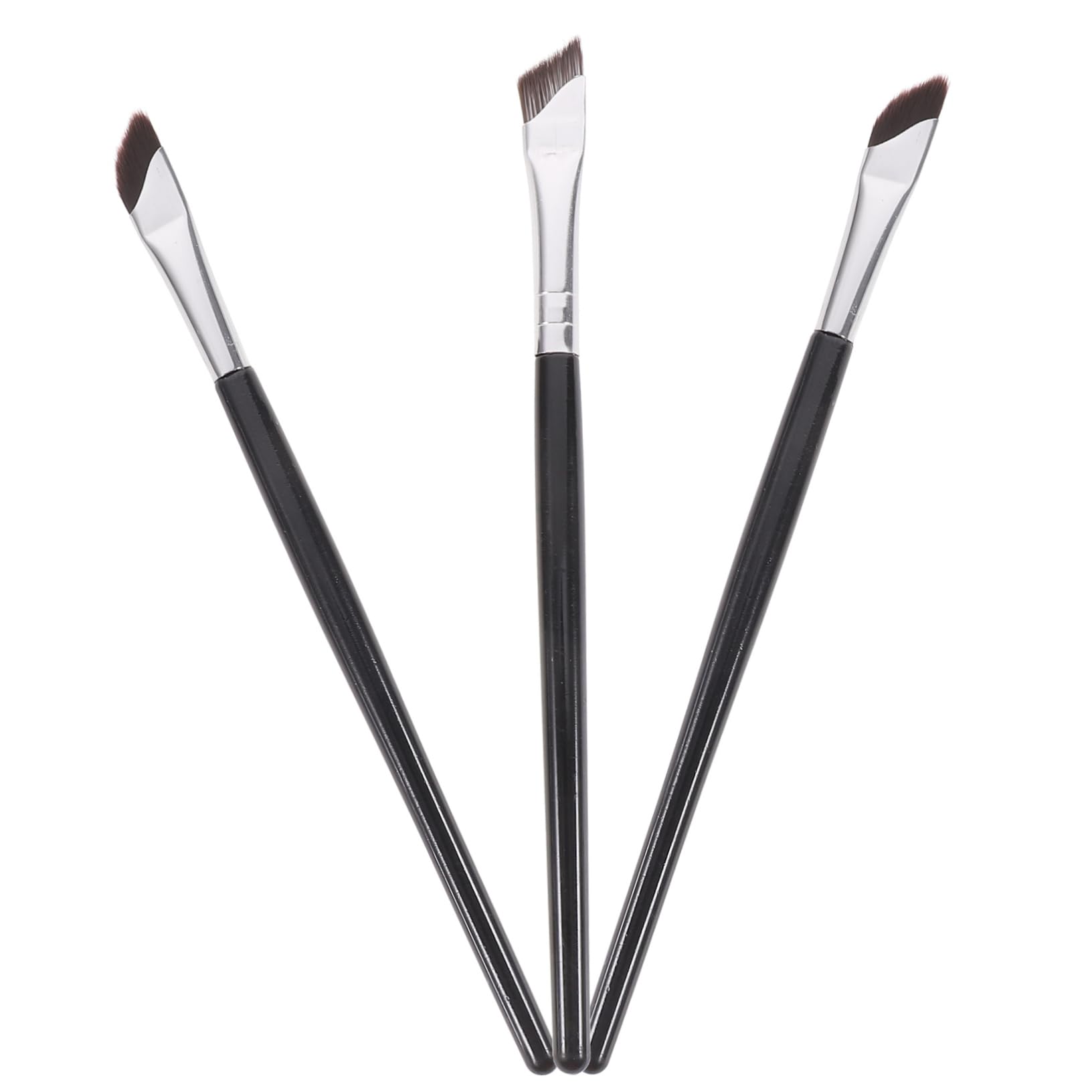 PACKOVE 3Pcs Angled Eyeliner Brush Set for Professional Eye Makeup Precision Application for Eyeliner and Eyebrow Concealer Lightweight and Portable Brushes for Beginners and Artists