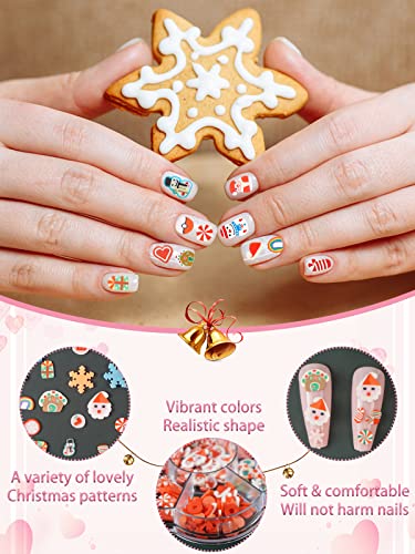 3 Boxes Christmas Nail Art Glitter Sequins, Wsimily 3D Snowman Snowflakes Penguins Xmas Tree Christmas Soft Polymer Clay Slices For Acrylic Nails Design Christmas Party Decoration #TOP3
