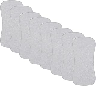 8 Pack Baby Burp Cloths, Unisex for Boys and Girls, Super Absorbent and Soft Towel,Solid Color (Grey)