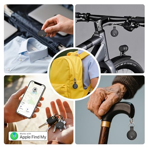Air Trackers -4 Pack: Bluetooth Tracker Tag, Item Finder Works with Find My App, Trakcer Tag Locator for Your Keys, Wallet, Luggage, Backpack, and More. (Black-4-Dual, 4) by PAKCQNH - Image 7