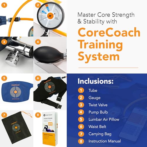 CoreCoach Biofeedback Device for Core Strength Training & Lower Back Support Pressure Biofeedback Devices for Home Use - Training System with Real-Time Feedback, Lumbar Air Pillow, & App Integration - Image 3