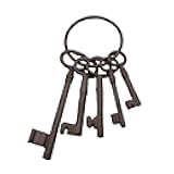 YGbridge Antique Decor Skeleton Keys, Vintage Cast Iron Keys, Pirate Treasure Chest Keys, For Farmhouse, Halloween Decor