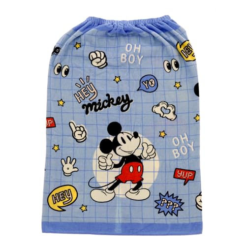 2024年 丸眞 80cm丈 ラップタオル ディズニー ミッキー スイミング プール 子供用 女の子 男の子 キャラクター プールタオル 水泳 海 UVカット加工 2095013200