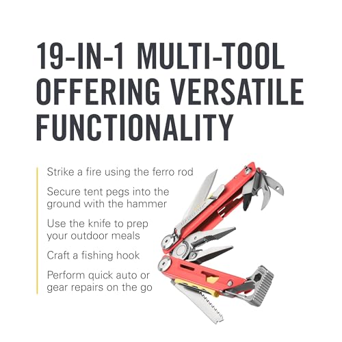 Image of LEATHERMAN, Signal, 19-in-1 Multi-tool for Outdoors, Camping, Hiking, Fishing, Survival, Durable & Lightweight EDC, Made in the USA, Guava