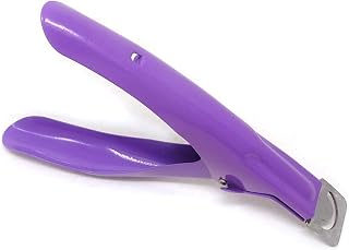 Yueton Color Coated Stainless Steel False Nail Tip Clipper Cutter Trimmer Manicure Pedicure Nail Art Tool (Deep Purple)