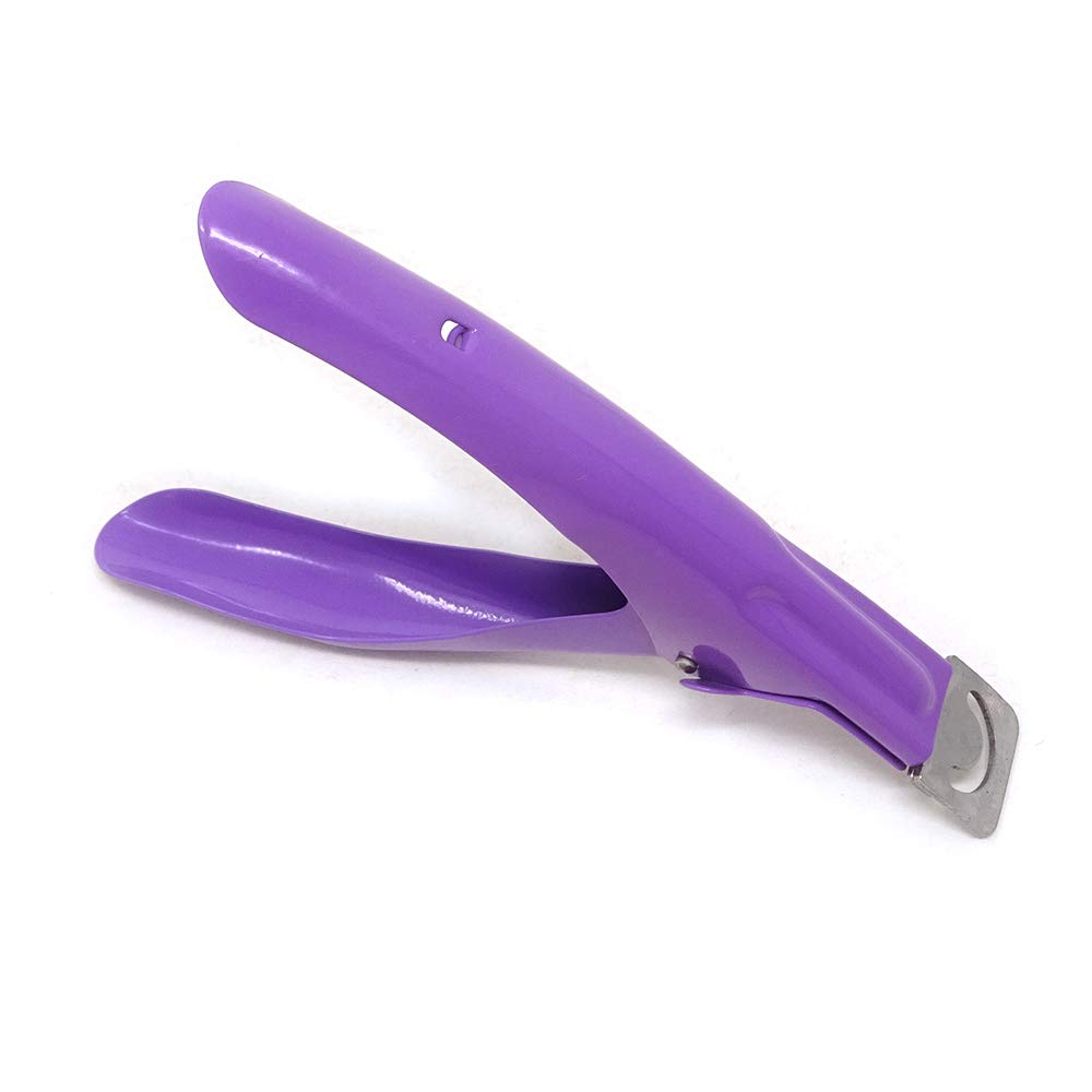 Yueton Color Coated Stainless Steel False Nail Tip Clipper Cutter Trimmer Manicure Pedicure Nail Art Tool (Deep Purple)