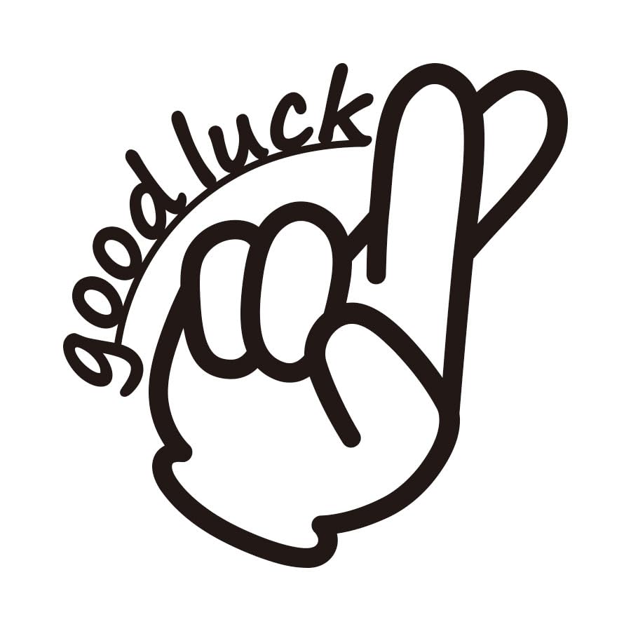 Amazon.co.jp: good luck グッドラック ハンドサイン 指マーク シール