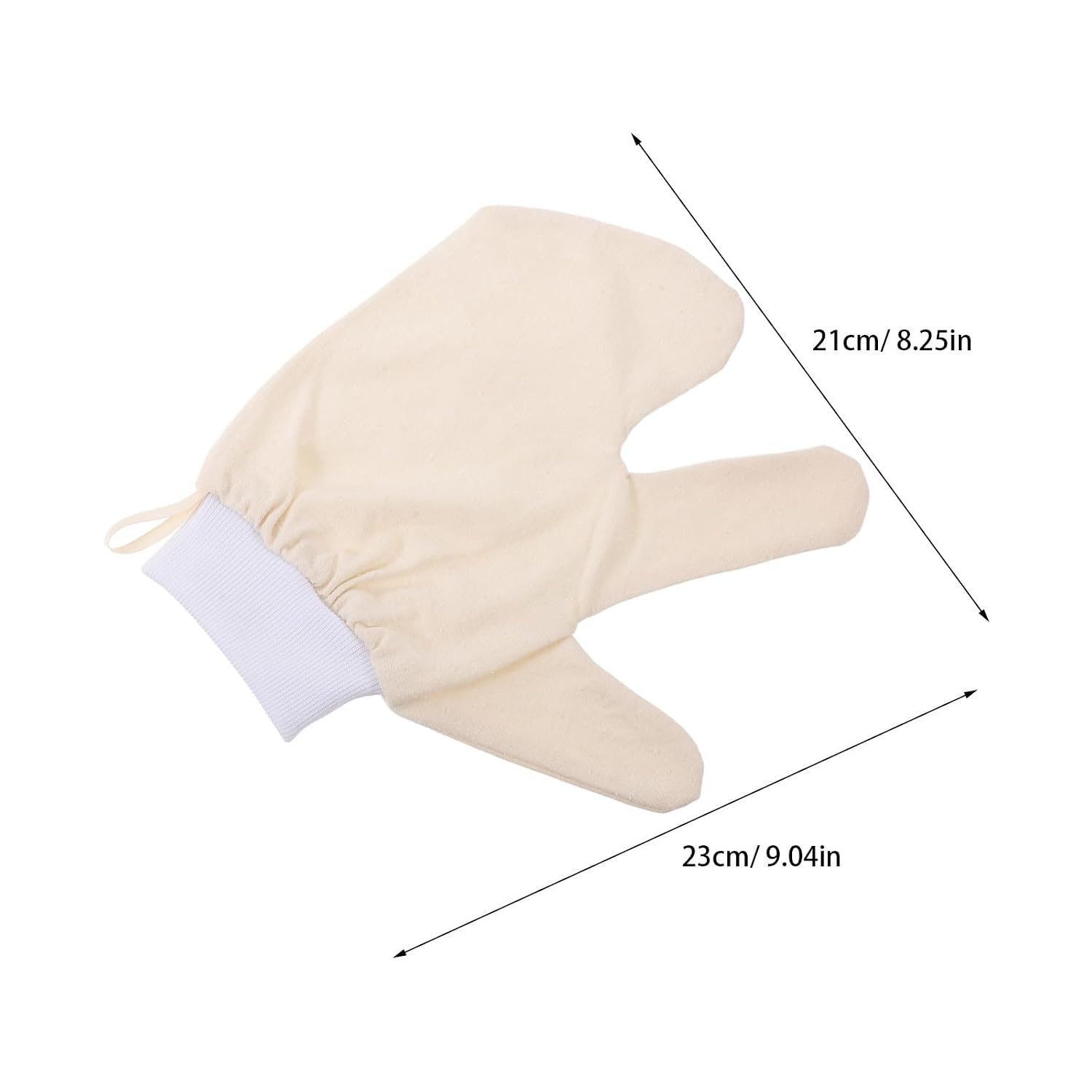 2pcs Raw Silk Massage Gloves, Ayurvedic Massage Mitt with Elastic Wrist Bands for Body Exfoliating and Dry Brushing for Women & Men