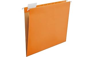 Y YOMA 25 Pack Orange Hanging File Folders