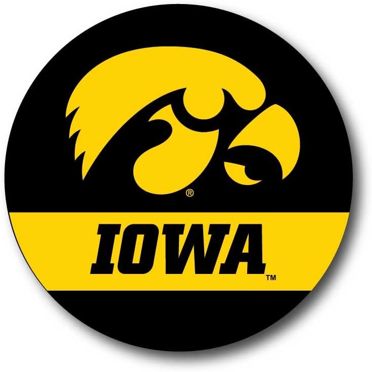 VictoryStore Coasters - University of Iowa Hawkeye Fan Coaster Set Design 3, Set of 4 Coasters