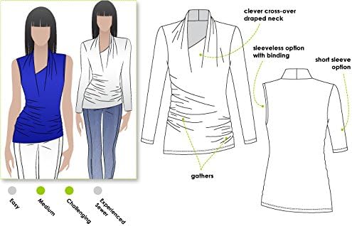 Style Arc Harlow Top Sewing Pattern - Bell Sleeve Swing Top Pattern Sizes 4-16