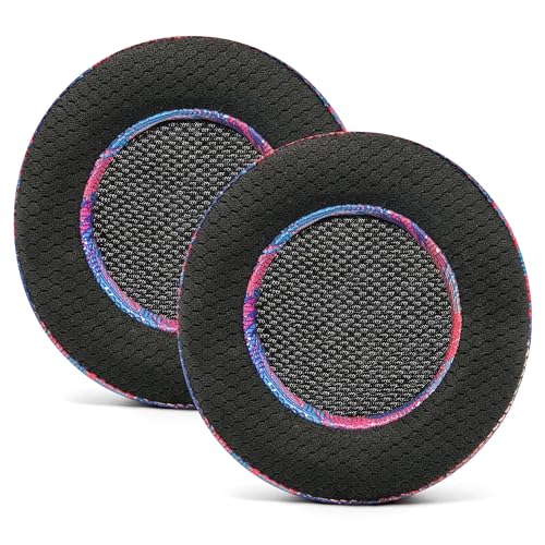 Image of WC Freeze Virtuoso - Hybrid Fabric Cooling Gel Replacement Earpads for Corsair Virtuoso Gaming Headset, Made by Wicked Cushions, Improved Durability, Thickness and Sound Isolation | (Speed Racer)