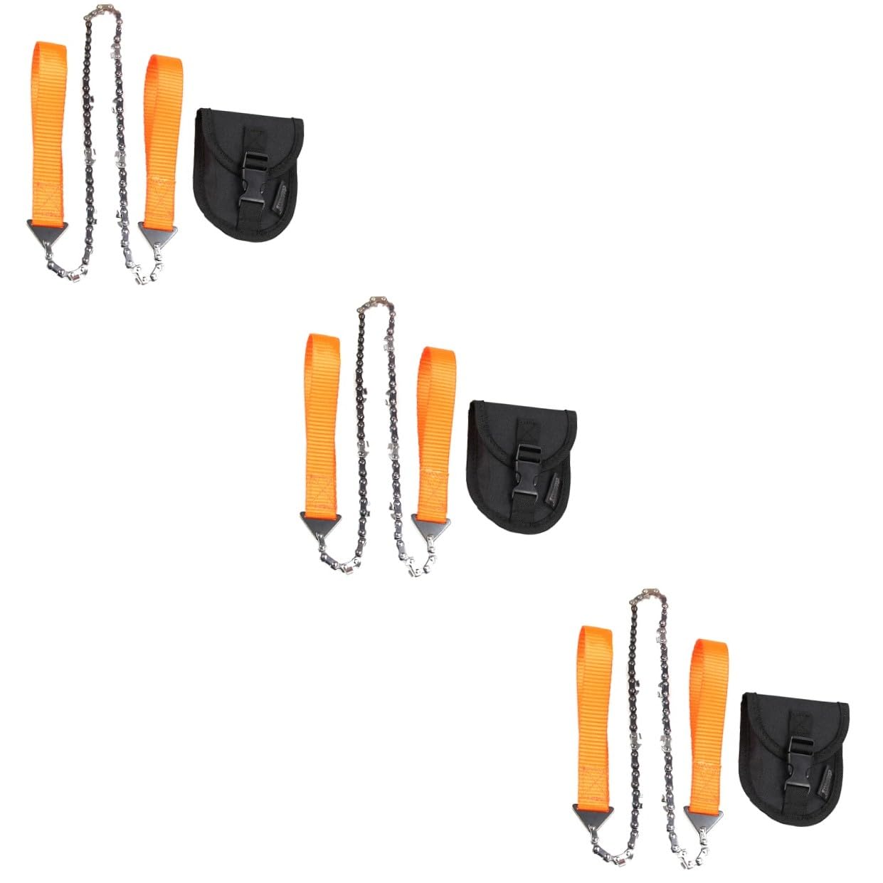 POPETPOP Scie À Chaîne Pliante Portable Outil De Camping Efficace 3 Pièces Avec Étui De Rangement Pour La Survie En Extérieur
