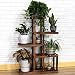WEI-LUONG. Stojak Stojak z litego drewna Drewno Balkon Balkon Balkon Balkon Logów Salon Nowoczesne Zmontowane Półki Bonsai na świeżym powietrzu, Brown