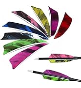 Lamehfyo 30pcs Turkey Feather Fletching 3/4 inch Arrow Feathers Vanes Arrow Fletching Right Wing ...