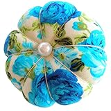CUSHYSTORE Wrist Pin Needle Cushion Pincushion Floral Flower with Adjustable Elastic Strap for Sewin