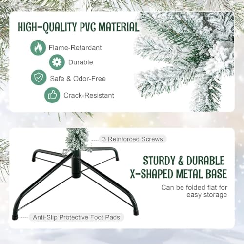 Image of HashWOW 6FT Christmas Tree with Sturdy Stand for Home Decor with Branches, Premium Artificial Green Tree, Office, School, House, Restaurants, & Store Decoration for Indoor & Outdoor Decor