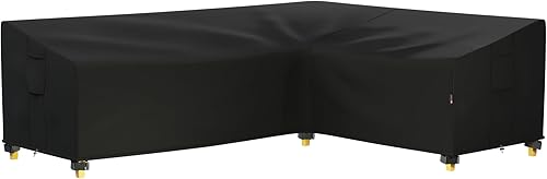Vista 51 de iBirdie Funda modular para exteriores de 85 x 85 pulgadas, 84 x 84 pulgadas, 83 x 83 pulgadas, 82 x 82 pulgadas, en forma de L, impermeable, Negro
