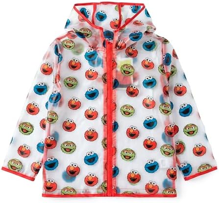 Sesame Street, TMNT, Paw Patrol, Toddler and Kids Rain Jacket, Girls Rain Coat With Hood, Clear, Boys Rain Poncho 2-7