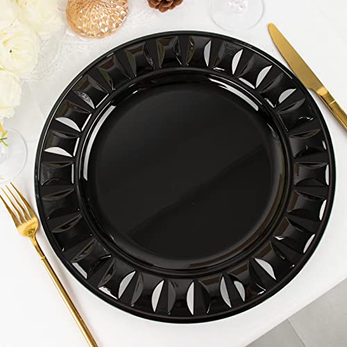 Set 6 Platos Desechables Redondos Negros 13" miniatura 1