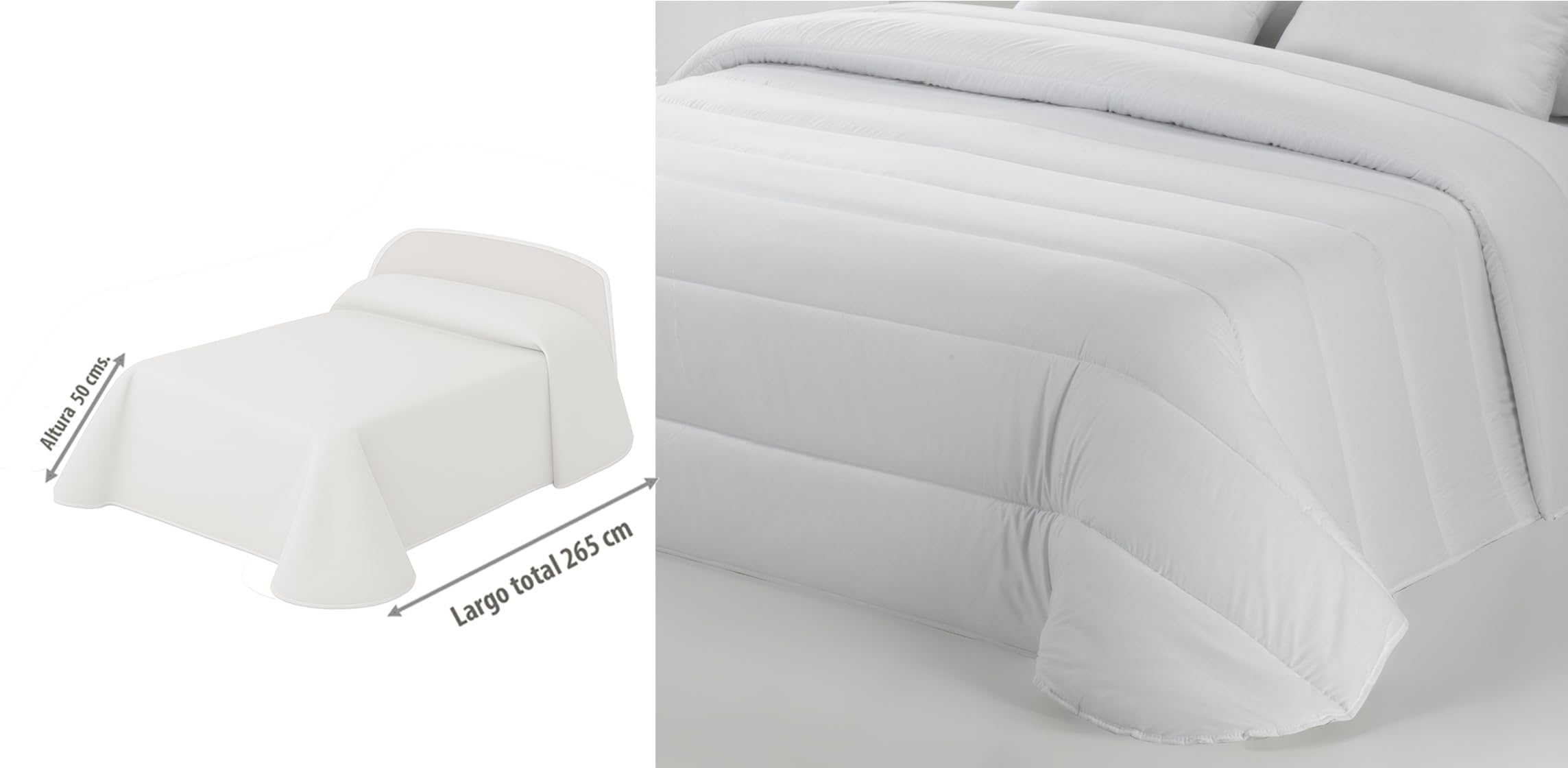 JVR | Edredón Nórdico Tamaño 250 Ligero y Cálido para Invierno – Edredón Aislante Color Beige para un Descanso Cómodo y Reparador