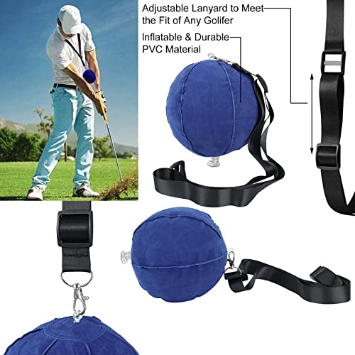 FunMove Golf Smart Ball, Golf Swing Trainer Aid Practice Balls Golf Impact Ball Adjustable Lanyard Assist Player Practing Ball Teaching Posture Correction Training Intelligent Arm Motion Guide