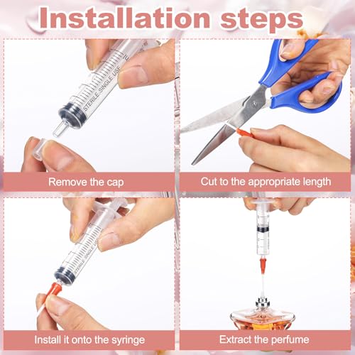 64 Pcs 5ml Perfume Refill Pump Tools Perfume Decanter Kit 50 Mini Refillable Spray Bottle 2 Syringe Extractor 2 Funnels 2 Droppers 6 Long Syringe 2 Dispenser Pumps for DIY Making Fragrances3