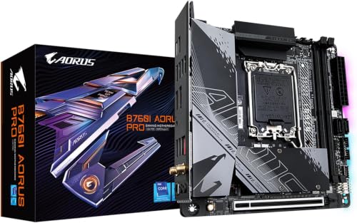 Image of GIGABYTE B760I AORUS PRO (LGA 1700 / B760 / Mini-ITX / DDR5 / Dual M.2 / PCIe 4.0 / USB 3.2 Gen2X2 Type-C /WiFi 6E / Intel 2.5GbE LAN /Q-Flash Plus /Motherboard), Mini-ITX (Pack of 10)