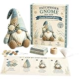 Zitreeqs DIY Patchworks Gnom Set, 3D Wichtel Nähset Erwachsene 20cm