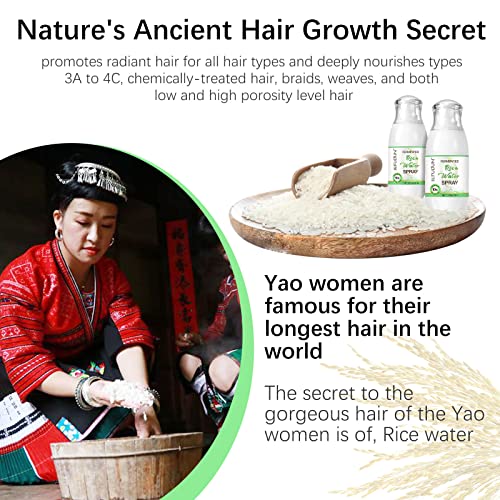 Rtbyue Rice Water Hair Growth Treatment|Fermented Rice Water Spray|Hair Growth Serum With Biotin And Castor Oil Scalp Spray For Thinning Hair And Hair Loss 1.7 Fl.oz/50G #TOP6