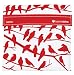 Lunchskins Reusable Velcro Sandwich Bag, Red Birdies