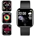Produktbild jpantech Smartwatch, Fitness Tracker Voller 5ATM Wasserdicht Smart Watch Intelligente Aktivitäts Uhr Sportuhr, Damen Herren Pulsmesser Schlafmonitor Android iOS(Schwarz)