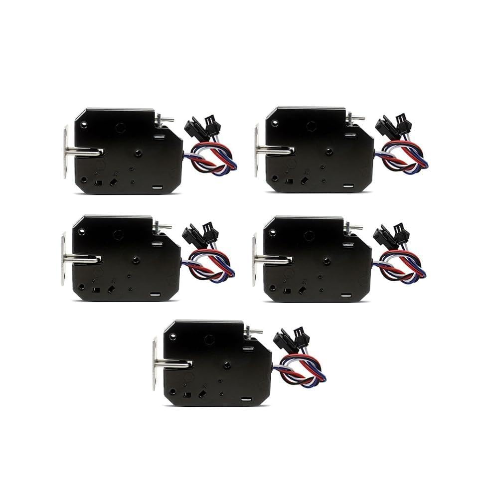 IJSDNVJNDX DC 12V 5Pcs Door Lock Small Electromagnetic Lock Vending Electric Control Mini Cabinet Door Electronic Lock