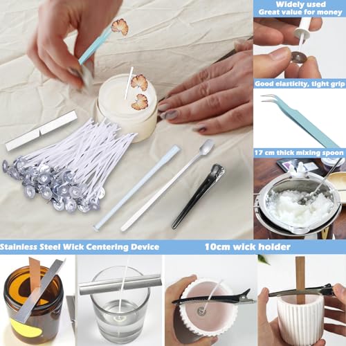 Image of 37PCS Candle Making Tools Set Adjustable Punch Needle Long Silicone Mold Needle Drill Candle Wick Hole Drill Steel Sticks to Make Holes in Candles Soap,Mold Punch Wicking Needle Tools Inserting Tool