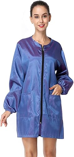 Bata de Tela de Poliéster para Salón Profesional, Chaqueta de Estilista, Capa de Corte de Pelo Impermeable, Delantal de Barbero