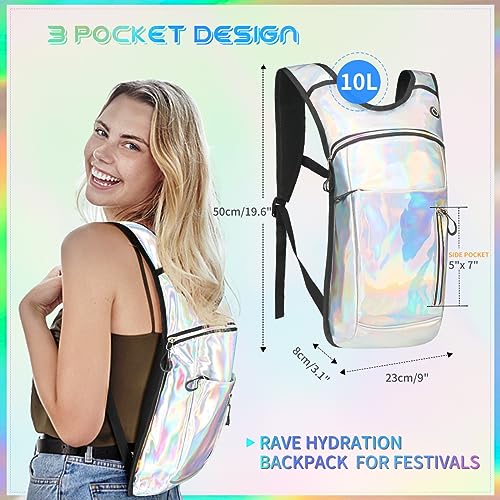 Cofurni Hydration Backpack with 2L Water Bladder, Festivals Insulated Water Pack, Rave Hydration Pack Backpack for Men and Women, Suitable for Music Festivals, Raves, Hiking, Running, Outdoors by Cofurni - Used condition - Image 2