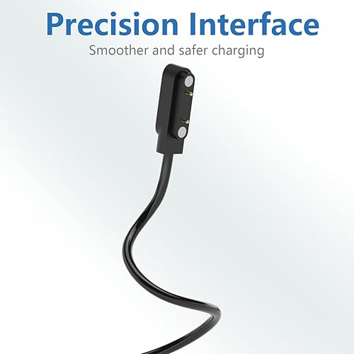 Miniatura 3 de HOUTQPLE Cargador de reloj inteligente magnético de 2 pines para rastreador de fitness, cargador de reloj Da Fit, repuesto de cable de cargador de