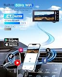 kamera samochodowa przód tył 4K+1080P z filtrem CPL,Kamera samochodowa obracana o 360°,karta SD 64 G,5GHz WiFi Dash Cam, ekran 3,69",170°+140°,czujnik G,nagrywanie w pętli,monitorowanie parkowania
