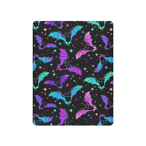 Image of Halloween Bats Stars Crib Sheets Soft Breathable Fitted Baby Playard Sheets Mattress Cover for Girl Boys, 39 inch x 27 inch x 5 inch