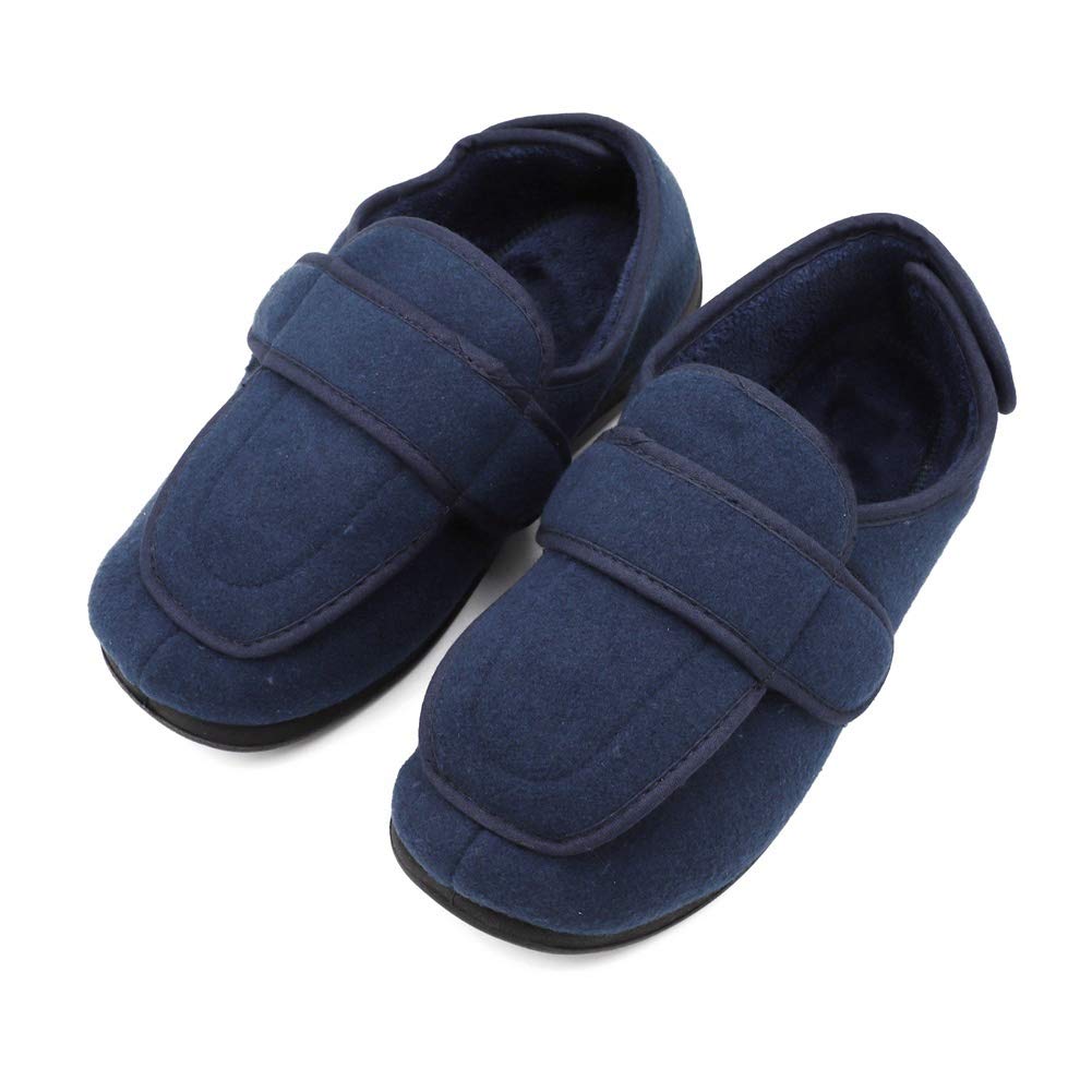 Buy Rong Men’s Memory Foam Slippers ic Edema Swollen Adjustable Extra