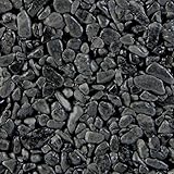 Terralith Steinteppich Marmor Komplett-Set für 1qm - Körnung: fein - 2-4mm mit Polyurethan Bindemittel - für Außen in schwarz (argento)