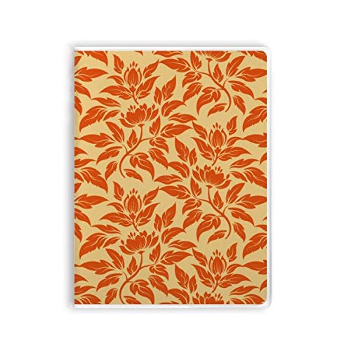 Carnet de notes à motif floral orange doré parfait pour organiser vos journées de travail