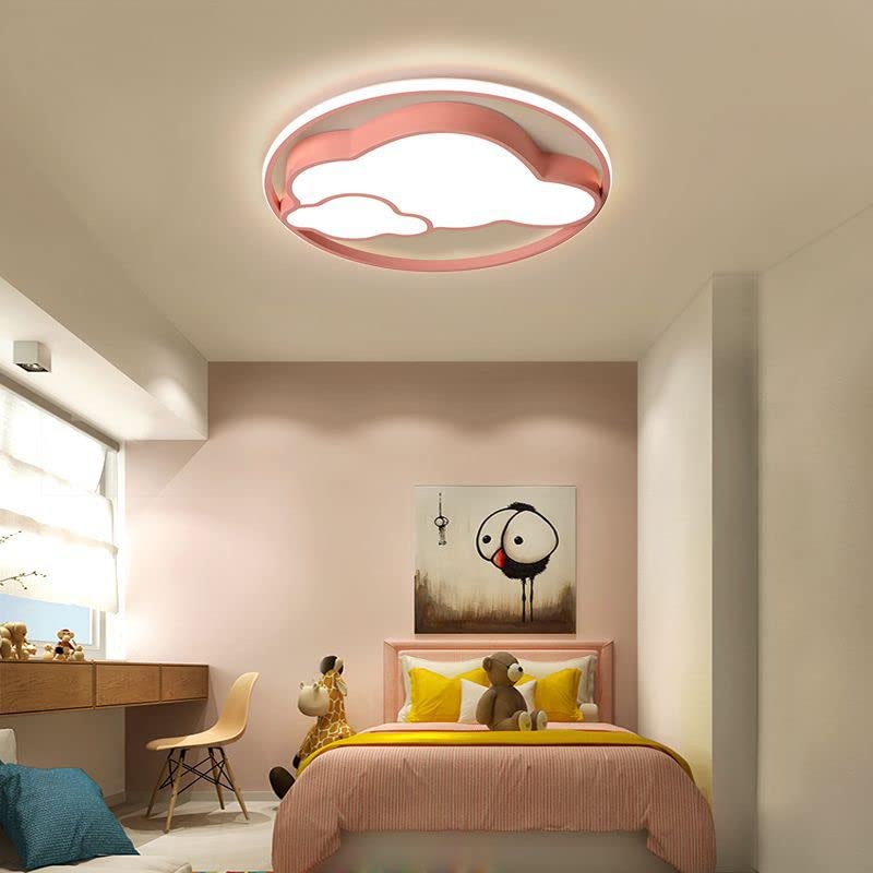 Lampa sufitowa Pokój dziecięcy Lampa sufitowa Kreatywna Chmura Sypialnia Dziecięca Lampa LED Przedszkole Sypialnia Kreskówka Lampa Plafony (Kolor: Roze, Rozmiar: 40 cm)