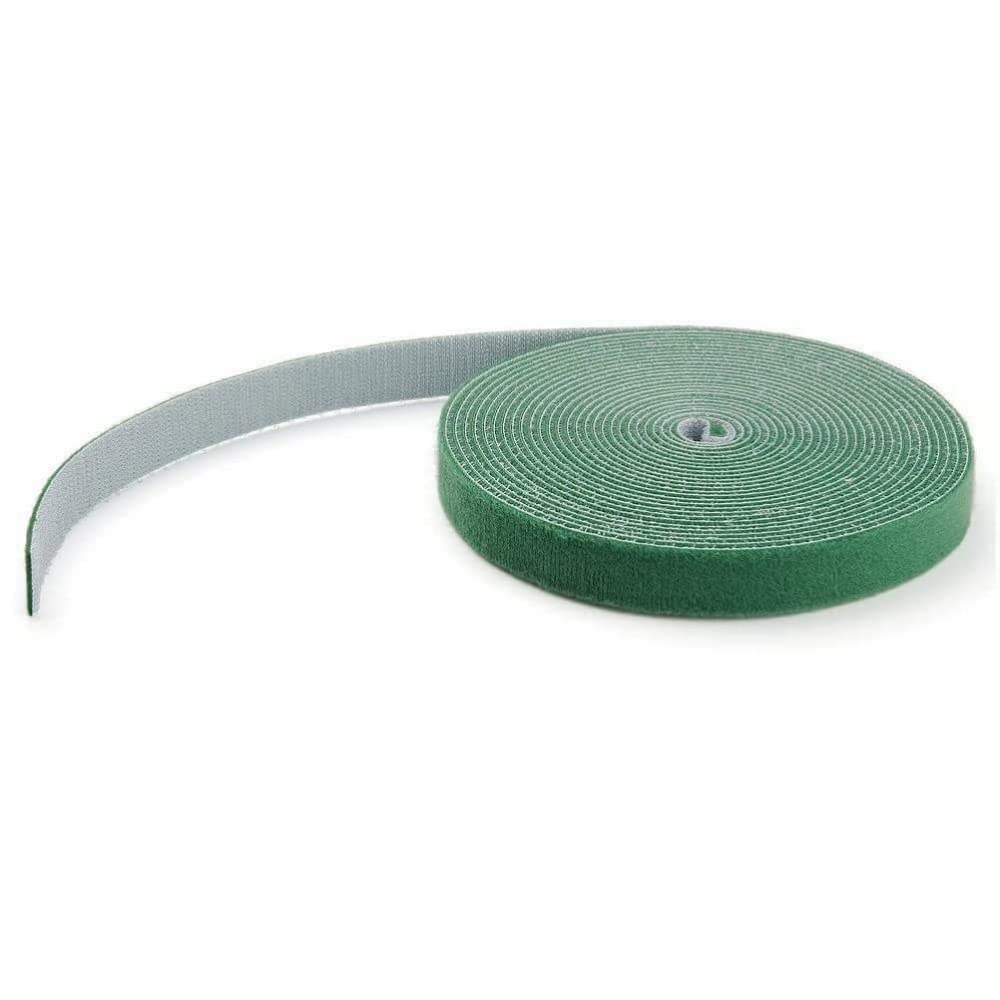 Versatile Reusable Hook and Loop Cable Fastener Roll Green Tape 25ft 1 Pack