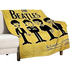 ZJLOVECPP Beatles Couverture en flanelle douce et légère en microfibre pour lit canapé 127 x 152 cm - Les Beatles, Paul McCartney, John Lennon, RIngo Starr, George Harrison