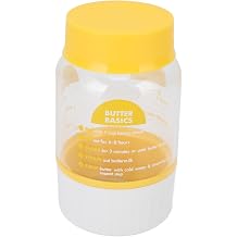 Butter Maker Cup - 3 Minute Homemade Buttercup Butter Maker with Strainer and Recipe Guide, Easy DIY Butter Churner Kit for Kids and Family Kitchen.