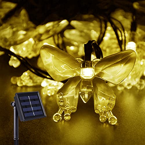 M.best Solar String Lights Outdoor-Waterproof 23Ft 50 Led Solar Butterfly Lights For Porch Market Backyard Patio Party Wedding Gazebo Outdoor Decorative Lights (Warm White) #TOP27