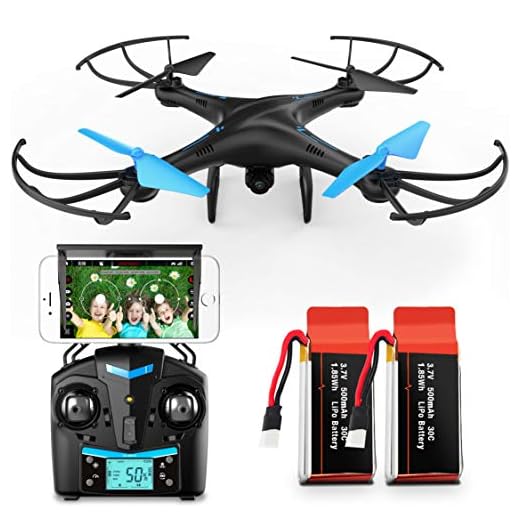 Force1 U45W FPV Drone with Camera for Adults - VR Ready Quadcopter RTF Remote Control Drone with 720p HD Wide Angle Drone Camera, 6 Axis Gyro, Altitude Hold, Headless Mode, and 2 Drone Batteries